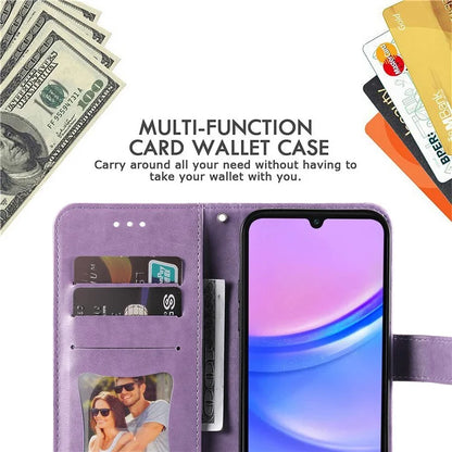 For Samsung Galaxy A16 5G Case PU Leather Wallet Floral Phone Cover Stand View