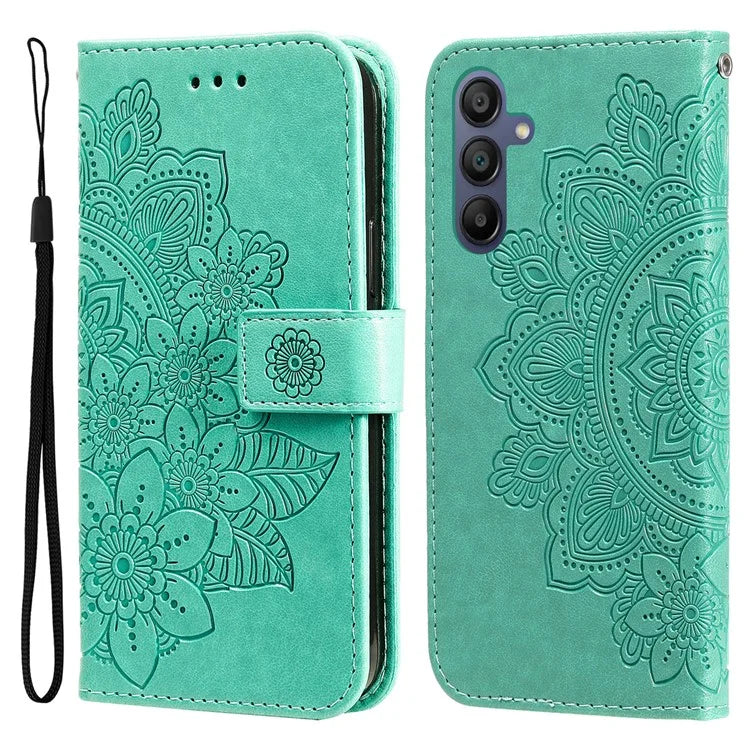 For Samsung Galaxy A16 5G Case PU Leather Wallet Floral Phone Cover Stand View