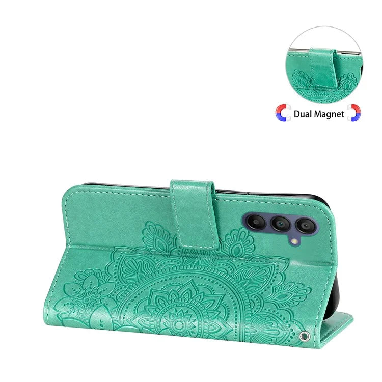 For Samsung Galaxy A16 5G Case PU Leather Wallet Floral Phone Cover Stand View