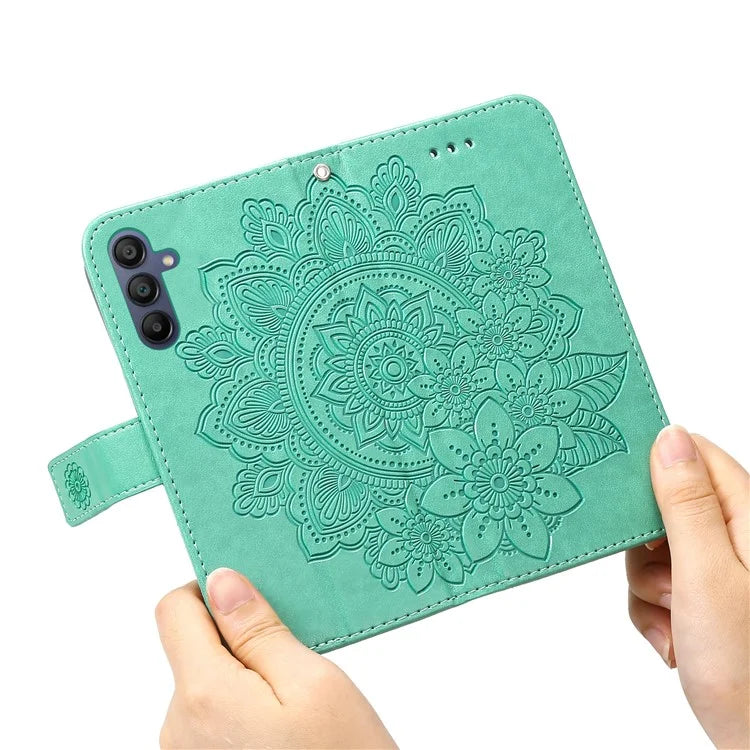 For Samsung Galaxy A16 5G Case PU Leather Wallet Floral Phone Cover Stand View