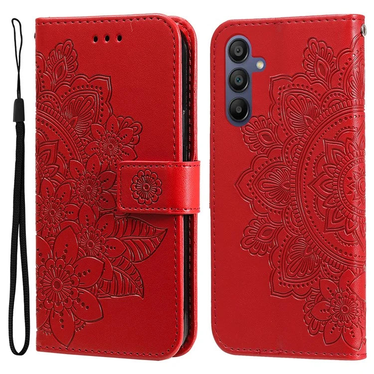 For Samsung Galaxy A16 5G Case PU Leather Wallet Floral Phone Cover Stand View