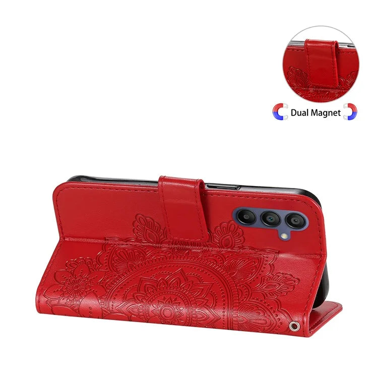 For Samsung Galaxy A16 5G Case PU Leather Wallet Floral Phone Cover Stand View