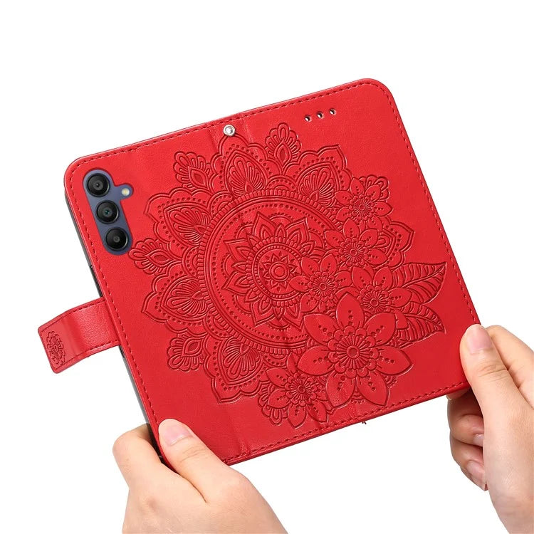 For Samsung Galaxy A16 5G Case PU Leather Wallet Floral Phone Cover Stand View