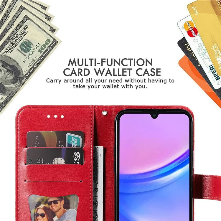 For Samsung Galaxy A16 5G Case PU Leather Wallet Floral Phone Cover Stand View
