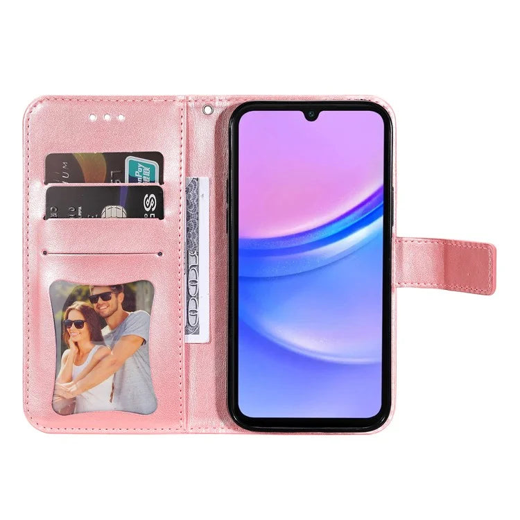 For Samsung Galaxy A16 5G Case PU Leather Wallet Floral Phone Cover Stand View