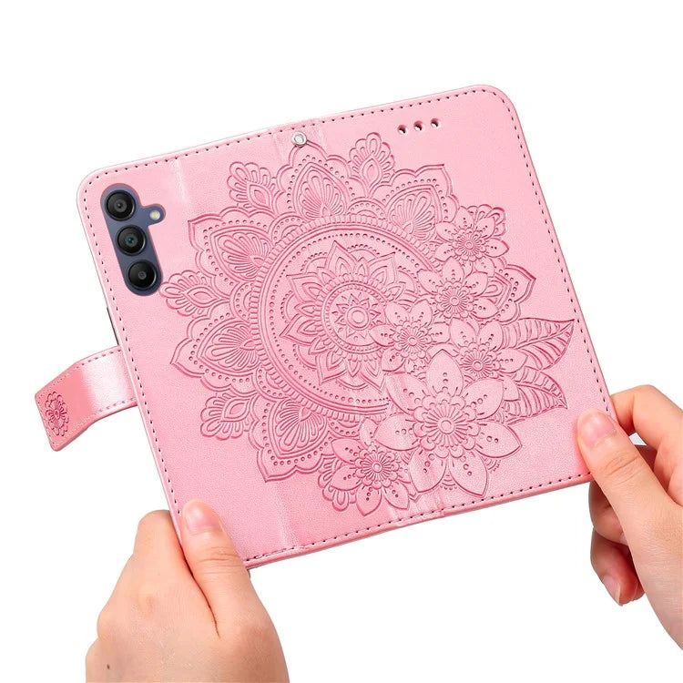 For Samsung Galaxy A16 5G Case PU Leather Wallet Floral Phone Cover Stand View
