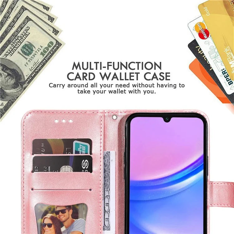 For Samsung Galaxy A16 5G Case PU Leather Wallet Floral Phone Cover Stand View