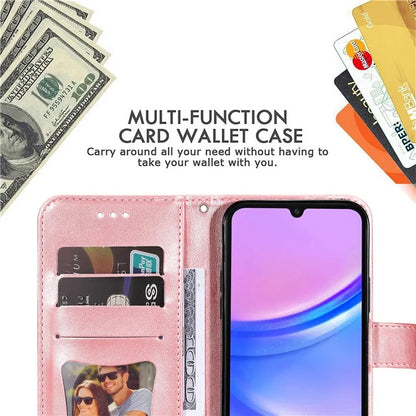 For Samsung Galaxy A16 5G Case PU Leather Wallet Floral Phone Cover Stand View