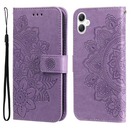 For Samsung Galaxy A06 Case PU Leather Wallet Floral Phone Cover Stand View