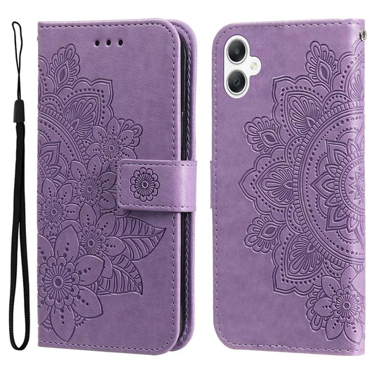 For Samsung Galaxy A06 Case PU Leather Wallet Floral Phone Cover Stand View