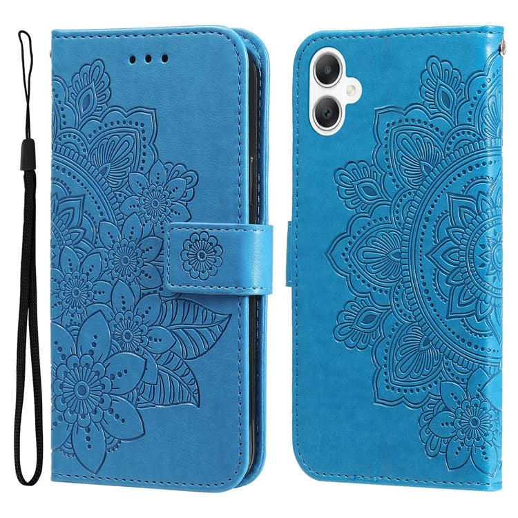 For Samsung Galaxy A06 Case PU Leather Wallet Floral Phone Cover Stand View