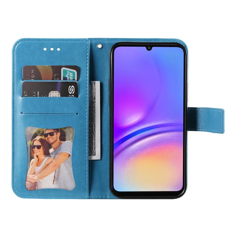 For Samsung Galaxy A06 Case PU Leather Wallet Floral Phone Cover Stand View