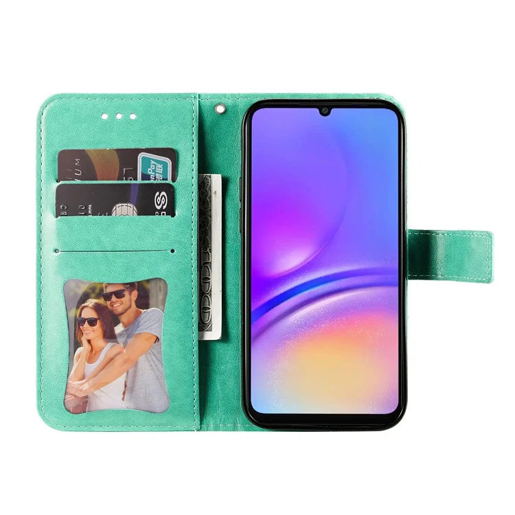 For Samsung Galaxy A06 Case PU Leather Wallet Floral Phone Cover Stand View