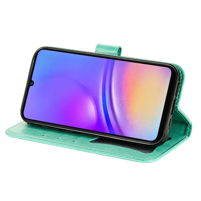For Samsung Galaxy A06 Case PU Leather Wallet Floral Phone Cover Stand View