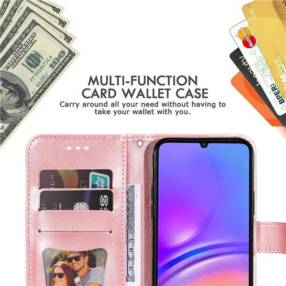 For Samsung Galaxy A06 Case PU Leather Wallet Floral Phone Cover Stand View