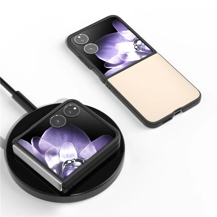 For Xiaomi Mix Flip 5G Case Anti-Scratch PU Leather Coated PC Phone Cover