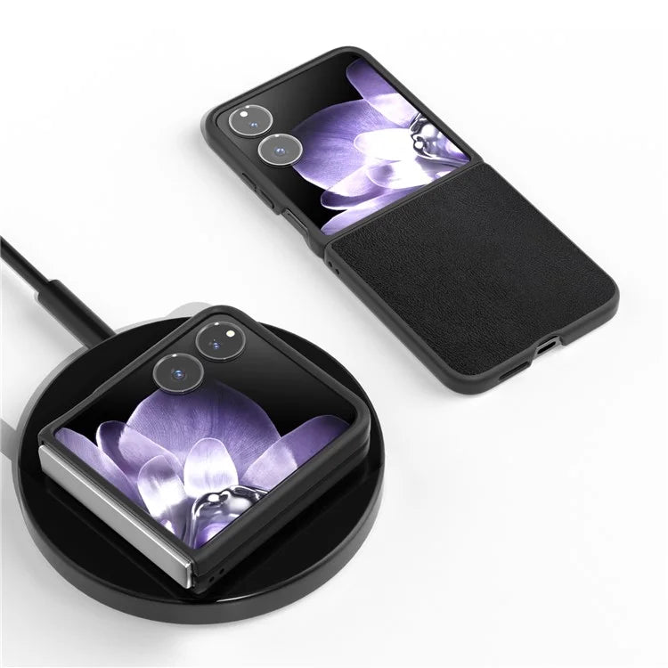 For Xiaomi Mix Flip 5G Case Anti-Scratch PU Leather Coated PC Phone Cover