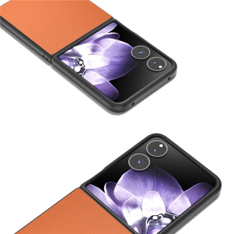 For Xiaomi Mix Flip 5G Case Anti-Scratch PU Leather Coated PC Phone Cover