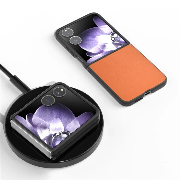 For Xiaomi Mix Flip 5G Case Anti-Scratch PU Leather Coated PC Phone Cover