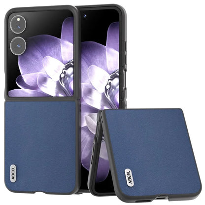 ABEEL For Xiaomi Mix Flip 5G Case Genuine Cow Leather+PC Protective Phone Cover