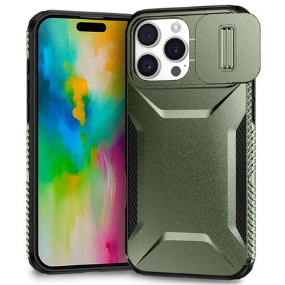 For iPhone 16 Pro Case Camshield TPU+PC Anti-Skid Drop-Proof Phone Cover