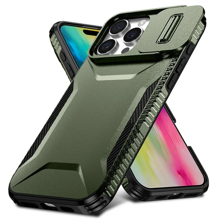 For iPhone 16 Pro Case Camshield TPU+PC Anti-Skid Drop-Proof Phone Cover