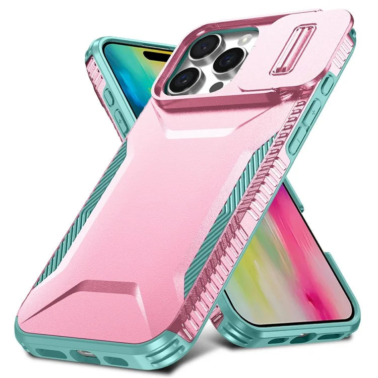 For iPhone 16 Pro Case Camshield TPU+PC Anti-Skid Drop-Proof Phone Cover