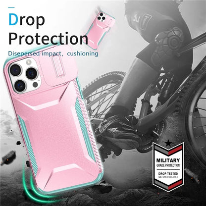 For iPhone 16 Pro Case Camshield TPU+PC Anti-Skid Drop-Proof Phone Cover