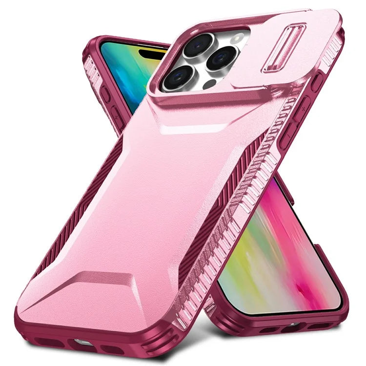 For iPhone 16 Pro Case Camshield TPU+PC Anti-Skid Drop-Proof Phone Cover