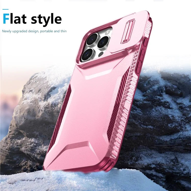 For iPhone 16 Pro Case Camshield TPU+PC Anti-Skid Drop-Proof Phone Cover