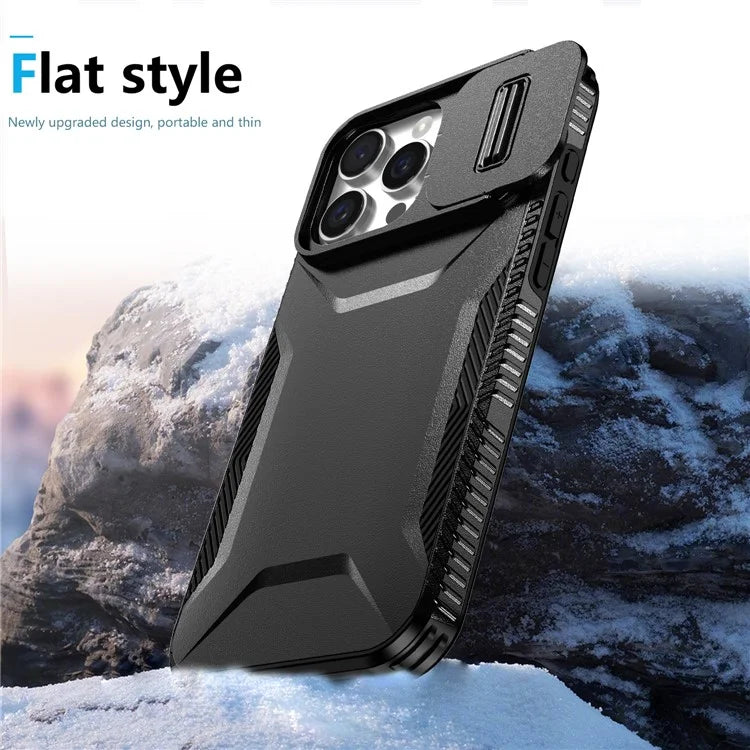 For iPhone 16 Pro Case Camshield TPU+PC Anti-Skid Drop-Proof Phone Cover