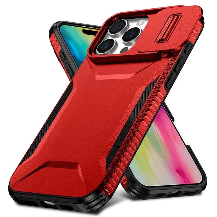 For iPhone 16 Pro Case Camshield TPU+PC Anti-Skid Drop-Proof Phone Cover