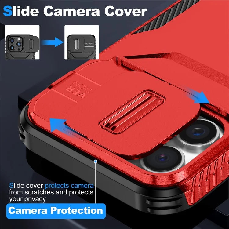 For iPhone 16 Pro Case Camshield TPU+PC Anti-Skid Drop-Proof Phone Cover