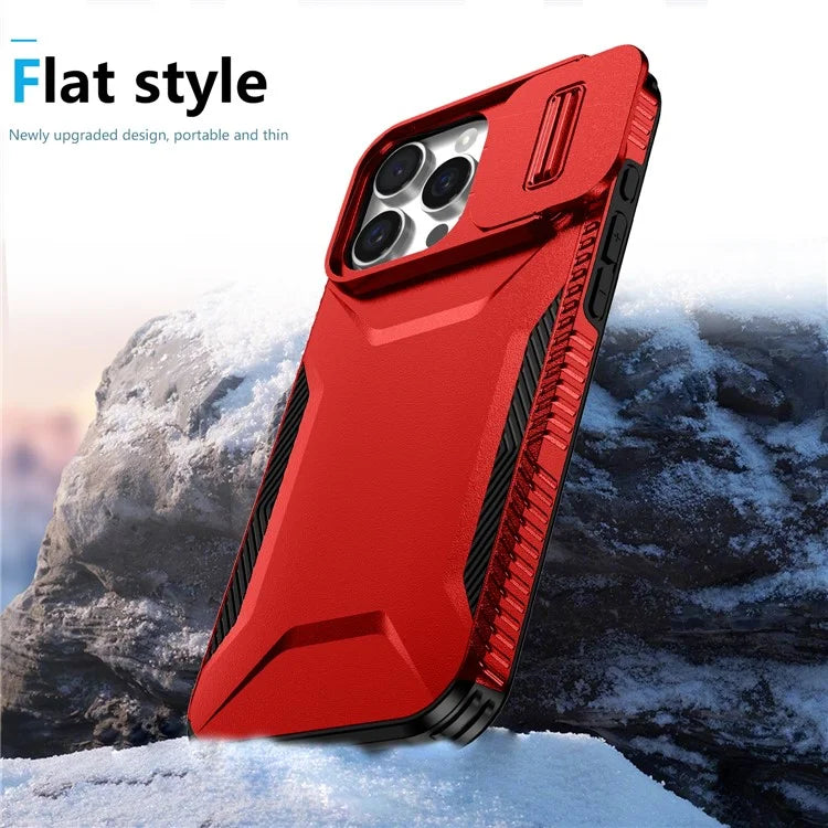 For iPhone 16 Pro Case Camshield TPU+PC Anti-Skid Drop-Proof Phone Cover