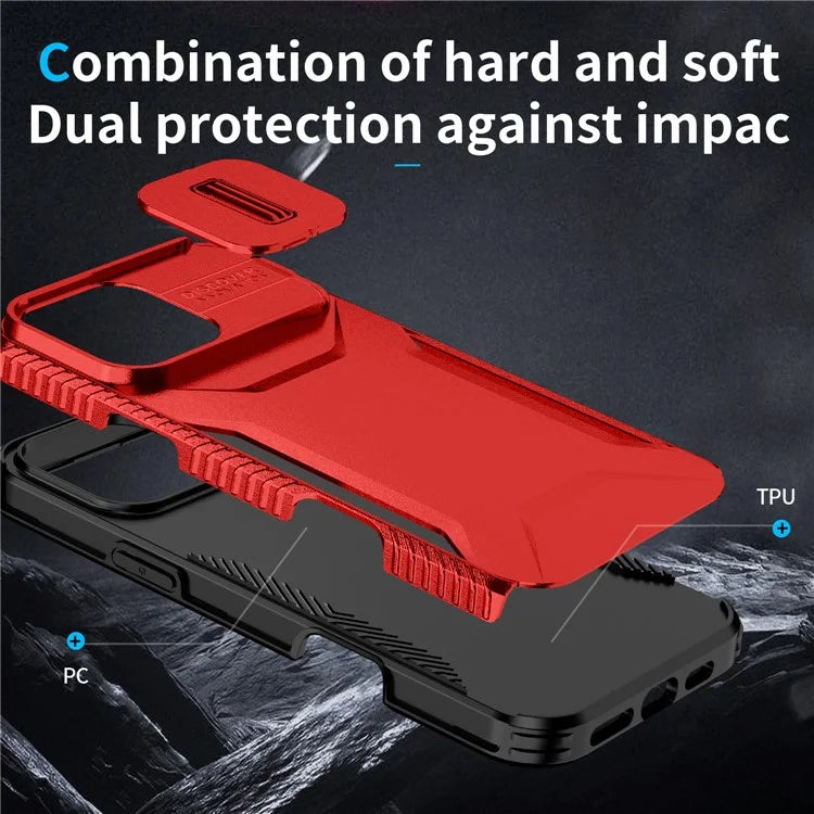 For iPhone 16 Pro Case Camshield TPU+PC Anti-Skid Drop-Proof Phone Cover