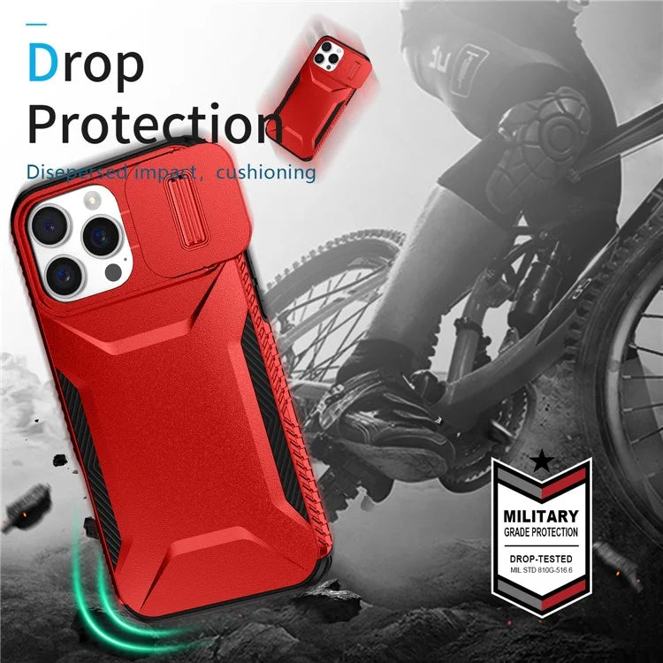 For iPhone 16 Pro Case Camshield TPU+PC Anti-Skid Drop-Proof Phone Cover