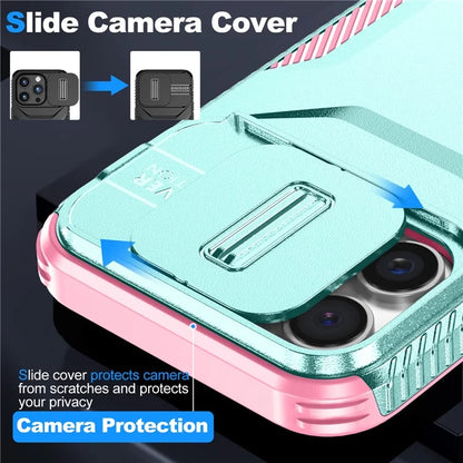 For iPhone 16 Pro Case Camshield TPU+PC Anti-Skid Drop-Proof Phone Cover