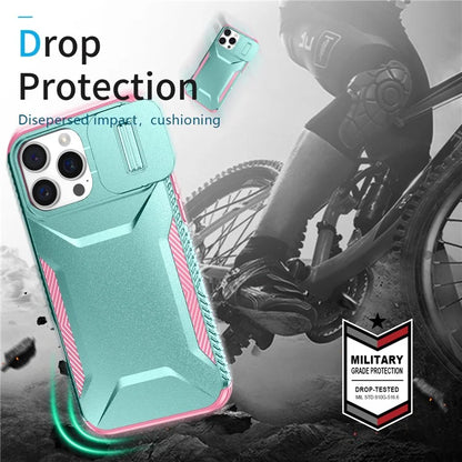 For iPhone 16 Pro Case Camshield TPU+PC Anti-Skid Drop-Proof Phone Cover