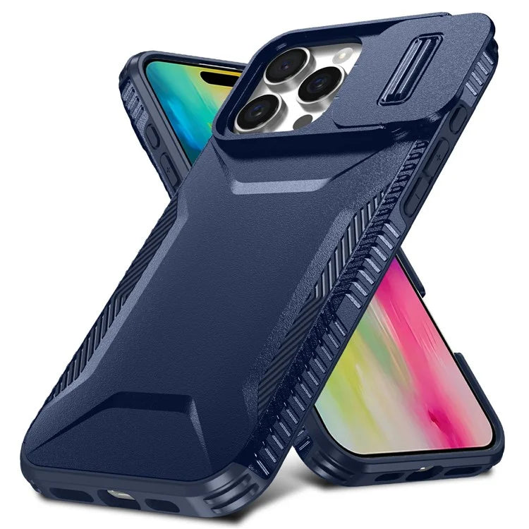For iPhone 16 Pro Case Camshield TPU+PC Anti-Skid Drop-Proof Phone Cover