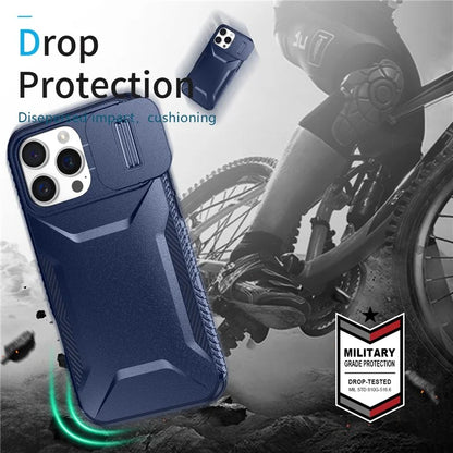 For iPhone 16 Pro Case Camshield TPU+PC Anti-Skid Drop-Proof Phone Cover