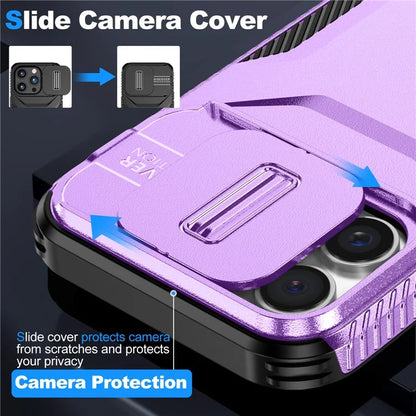 For iPhone 16 Pro Case Camshield TPU+PC Anti-Skid Drop-Proof Phone Cover