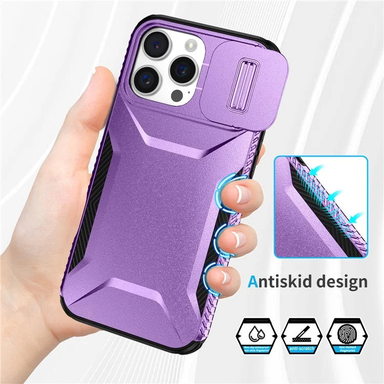 For iPhone 16 Pro Case Camshield TPU+PC Anti-Skid Drop-Proof Phone Cover