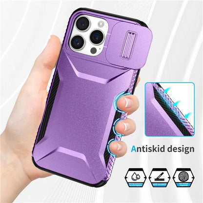 For iPhone 16 Pro Case Camshield TPU+PC Anti-Skid Drop-Proof Phone Cover