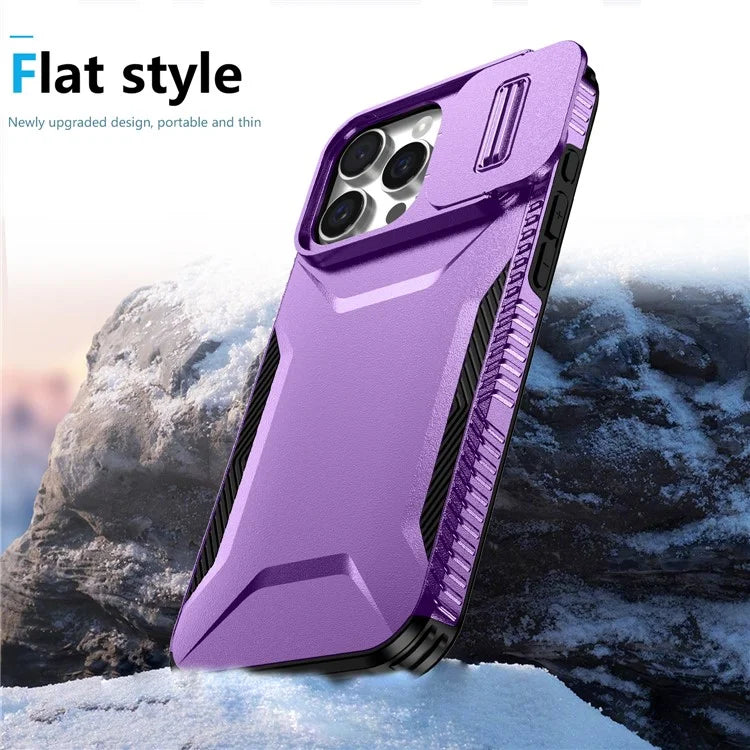 For iPhone 16 Pro Case Camshield TPU+PC Anti-Skid Drop-Proof Phone Cover