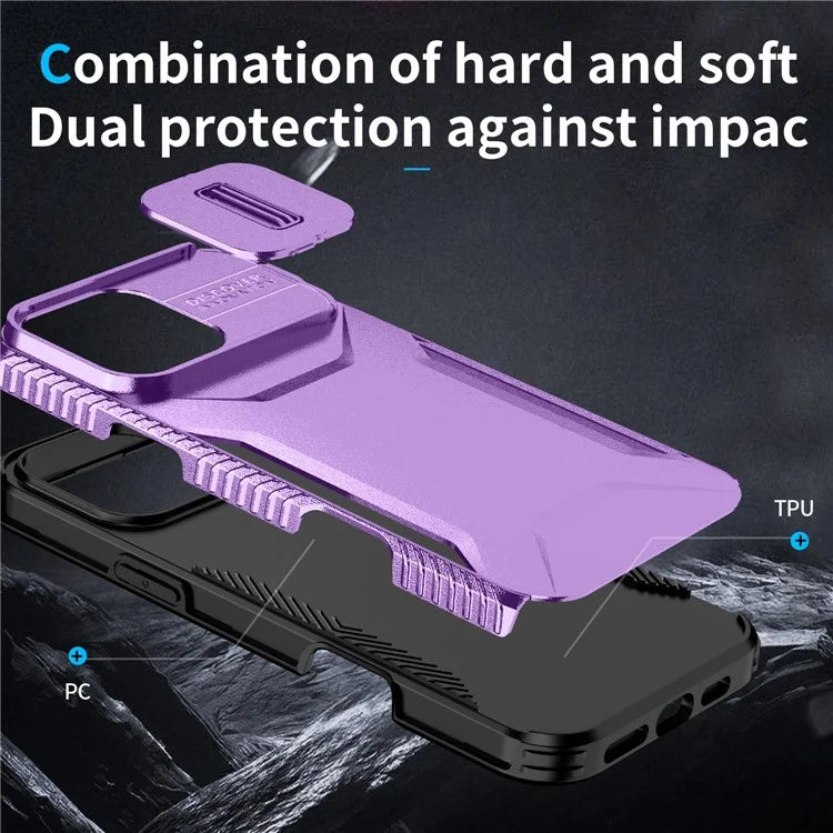 For iPhone 16 Pro Case Camshield TPU+PC Anti-Skid Drop-Proof Phone Cover