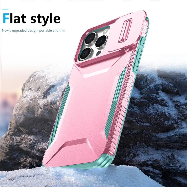 For iPhone 16 Pro Max Case Camshield TPU+PC Phone Cover Non-Slip Side Edge