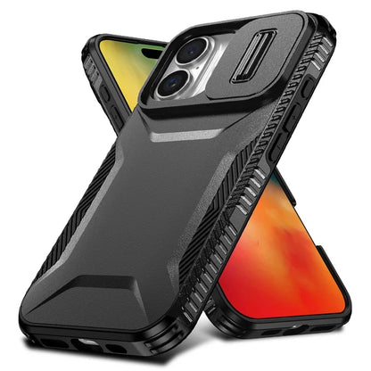 For iPhone 16 Plus Case TPU+PC Slide Lens Protection Phone Cover