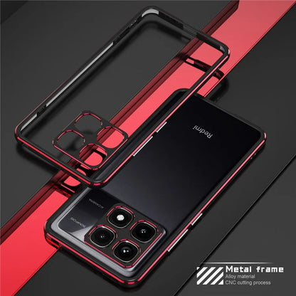For Xiaomi Redmi K70 Ultra Bumper Case Metal Frame Phone Cover with Camera Lens Guard