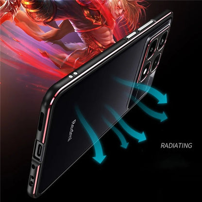 For Xiaomi Redmi K70 Ultra Bumper Case Metal Frame Phone Cover with Camera Lens Guard