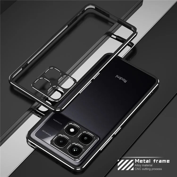 For Xiaomi Redmi K70 Ultra Bumper Case Metal Frame Phone Cover with Camera Lens Guard